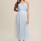 Paper Bag Frill Tulle Maxi Dress