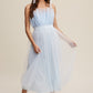 Paper Bag Frill Tulle Maxi Dress