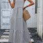 Striped Ruffle Hem Cami Dress