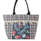 Dragonfly and Tassel Beaded Tote Bag