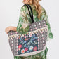 Dragonfly and Tassel Beaded Tote Bag