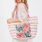 Turtle and Tassel Beaded Tote Bag