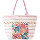 Turtle and Tassel Beaded Tote Bag