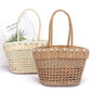 Sea Shell Iconic Faux Straw Tote Basket