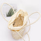 Sea Shell Iconic Faux Straw Tote Basket