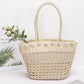 Sea Shell Iconic Faux Straw Tote Basket