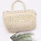 Sea Shell Iconic Faux Straw Tote Basket