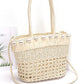 Sea Shell Iconic Faux Straw Tote Basket