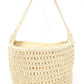 Faux Straw Oversize Hobo Shoulder Bag