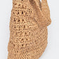 Faux Straw Oversize Hobo Shoulder Bag