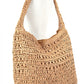 Faux Straw Oversize Hobo Shoulder Bag