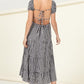 SOMEWHERE TO GO TIE-BACK GINGHAM PRINT MAXI DRESS