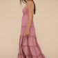 Woven Smocked Top Tiered Cami Maxi Dress