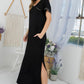 PLUS SOLID RHINESTONE MAXI DRESS