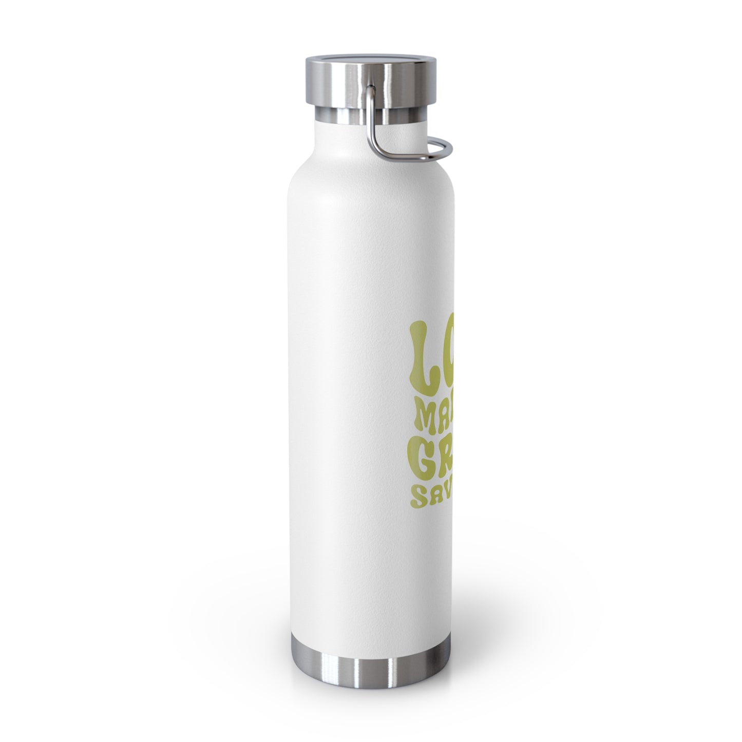 Love made me, grace saved me vacuum insulated water bottle