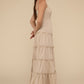 Woven Smocked Top Tiered Cami Maxi Dress