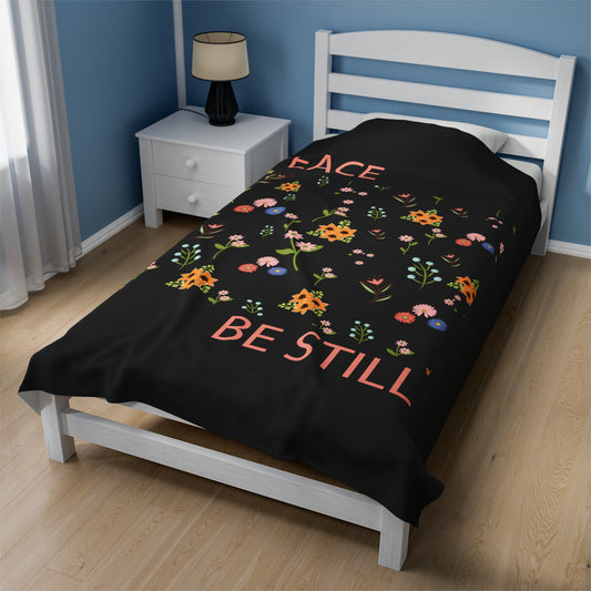 Peace Be Still Velveteen Plush Blanket