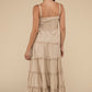 Woven Smocked Top Tiered Cami Maxi Dress