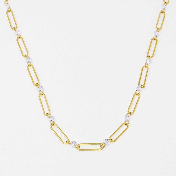 Crystal Linked Chain Necklace