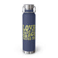 Love made me, grace saved me vacuum insulated water bottle