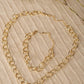 Chain bracelet and necklace set - gold