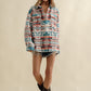 Frayed Aztec Western Shacket