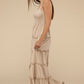 Woven Smocked Top Tiered Cami Maxi Dress