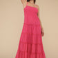 Woven Smocked Top Tiered Cami Maxi Dress