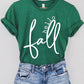 hello fall t shirts heather grass green