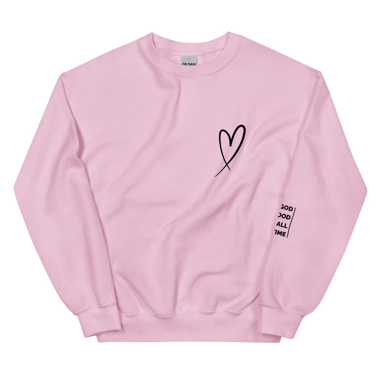 God is Good Heart Sweatshirt