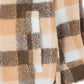 Plaid sherpa jacket with pockets