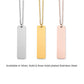 Personalized Name & Birthflower Bar Necklace