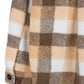 Plaid sherpa jacket with pockets
