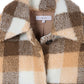 Plaid sherpa jacket with pockets