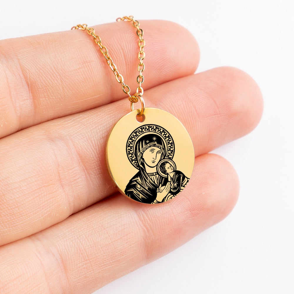 Virgin Mary & Baby Jesus Necklace