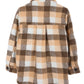 Plaid sherpa jacket with pockets