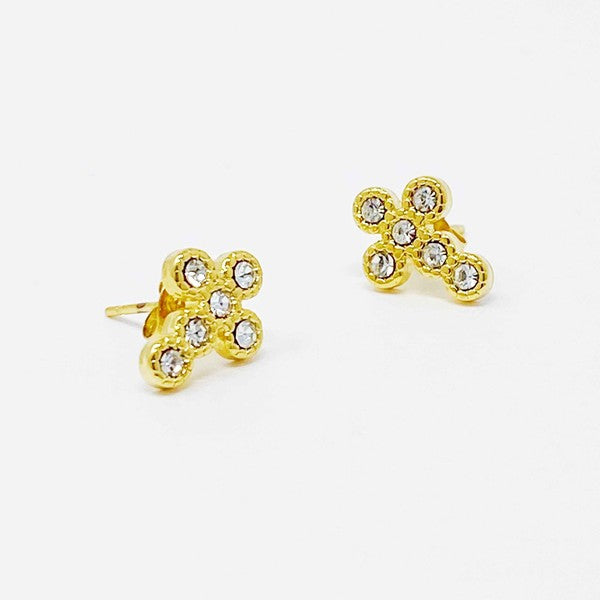 Dainty Cross Stud Earrings