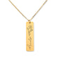 Personalized Name & Birthflower Bar Necklace