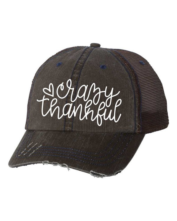 Crazy Thankful Embroidered Trucker hat