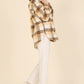 Plaid sherpa jacket with pockets