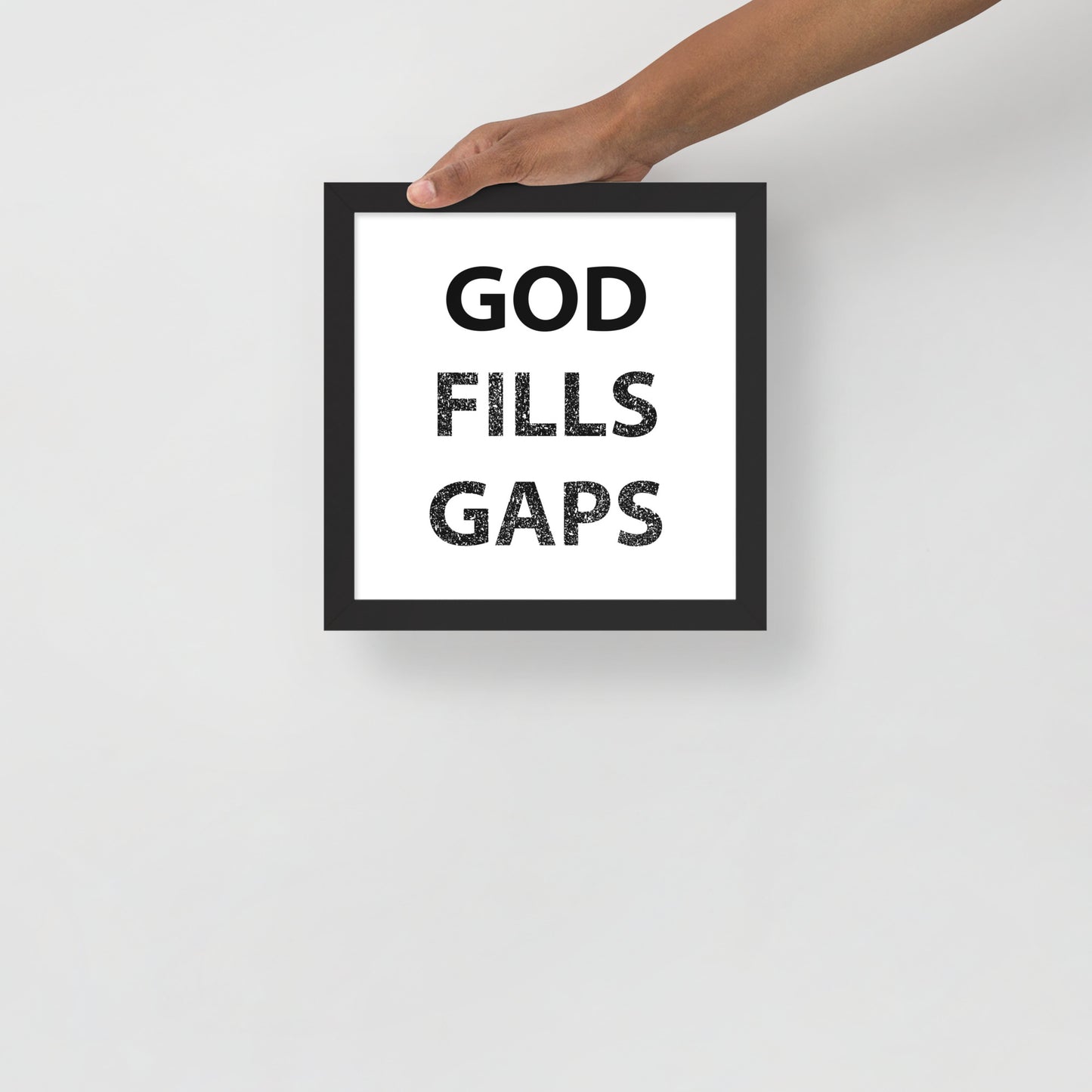 God Fills Gas Framed poster