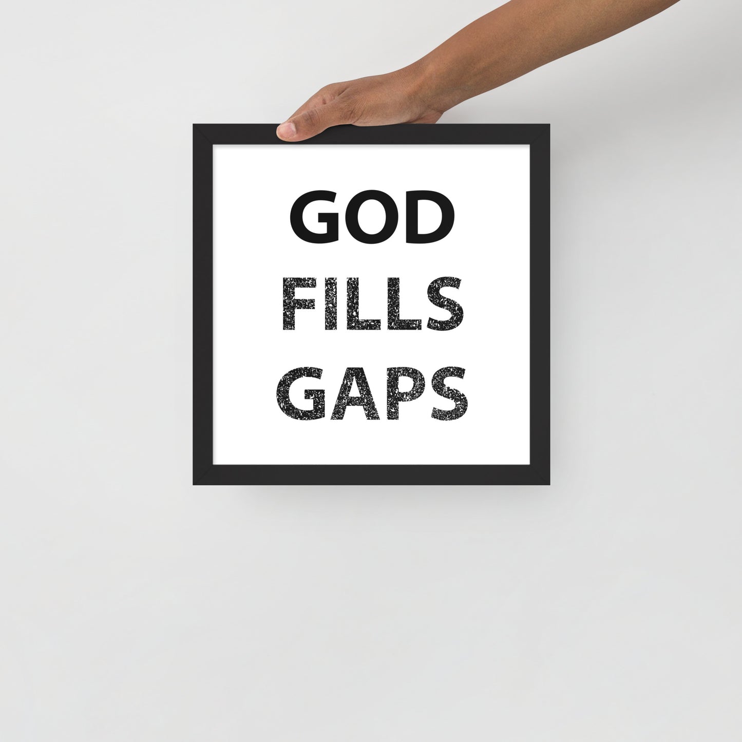 God Fills Gas Framed poster