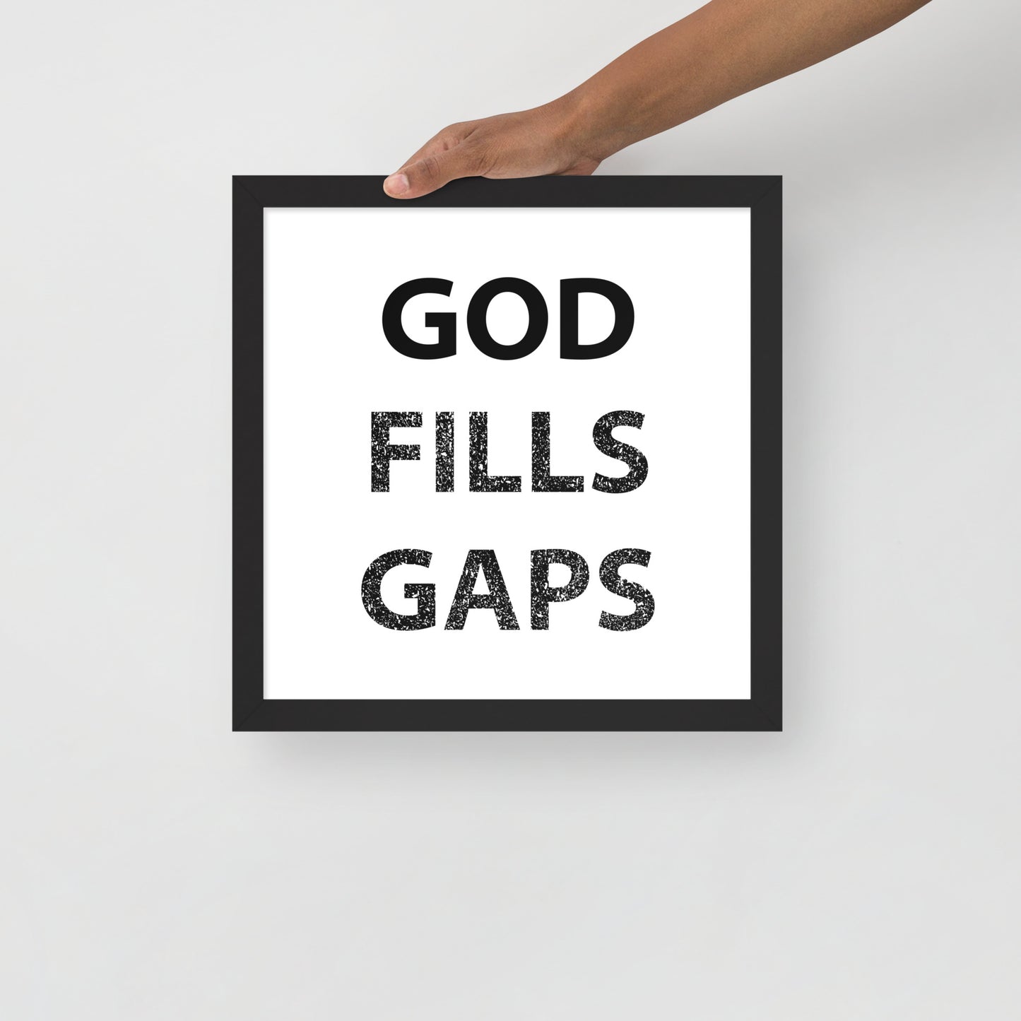 God Fills Gas Framed poster