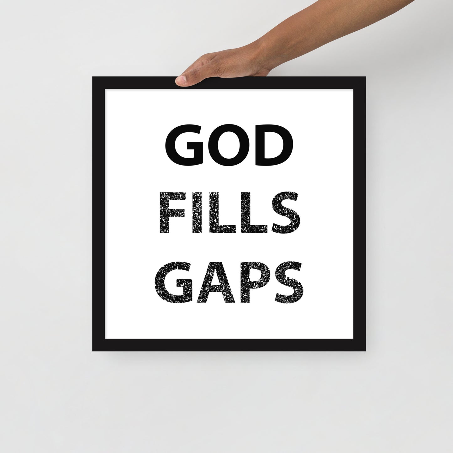 God Fills Gas Framed poster