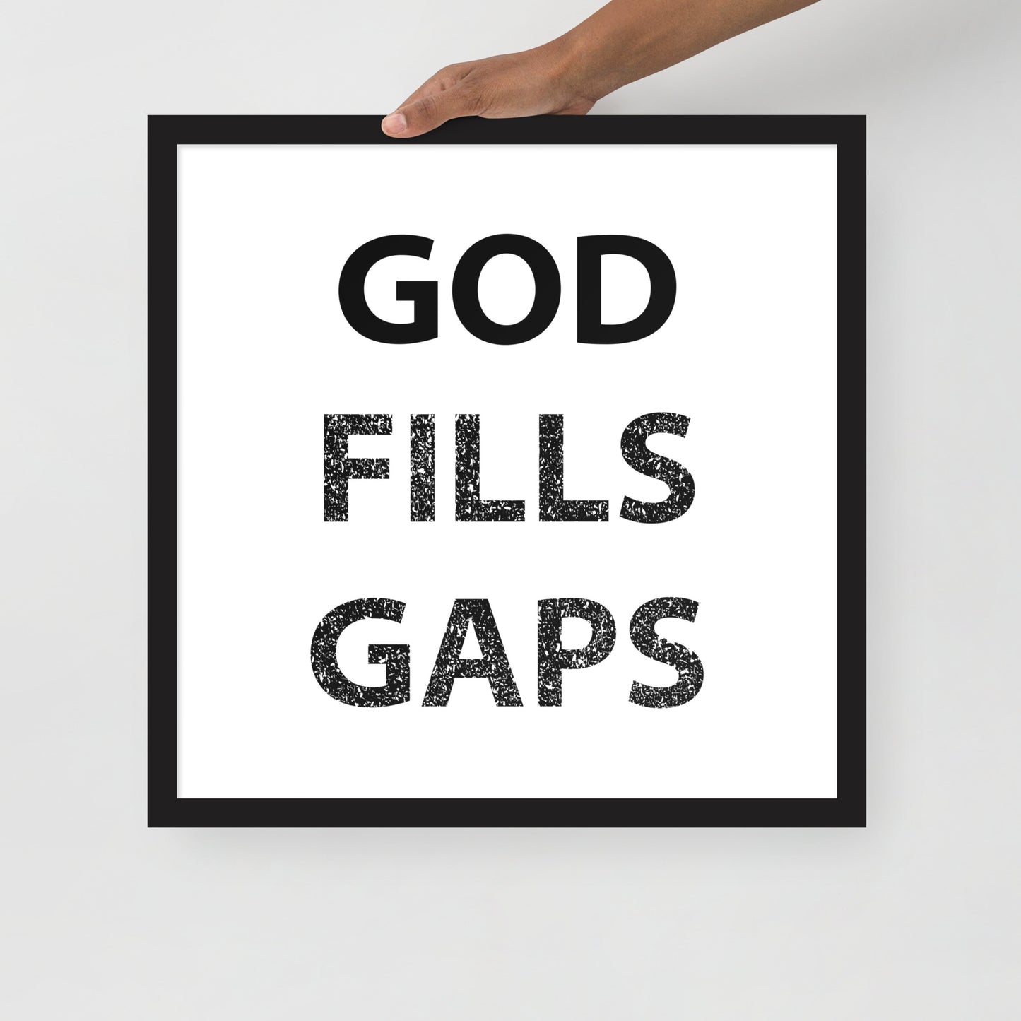 God Fills Gas Framed poster