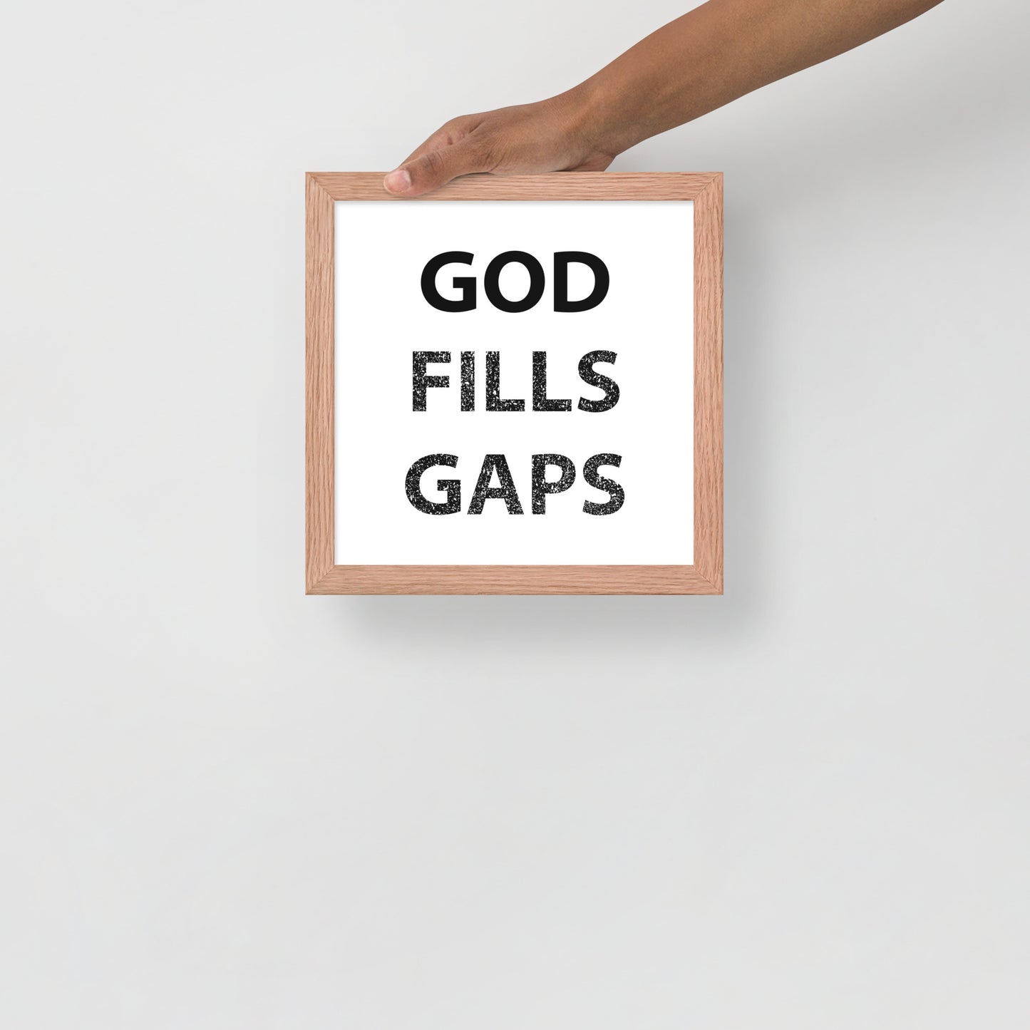 God Fills Gas Framed poster