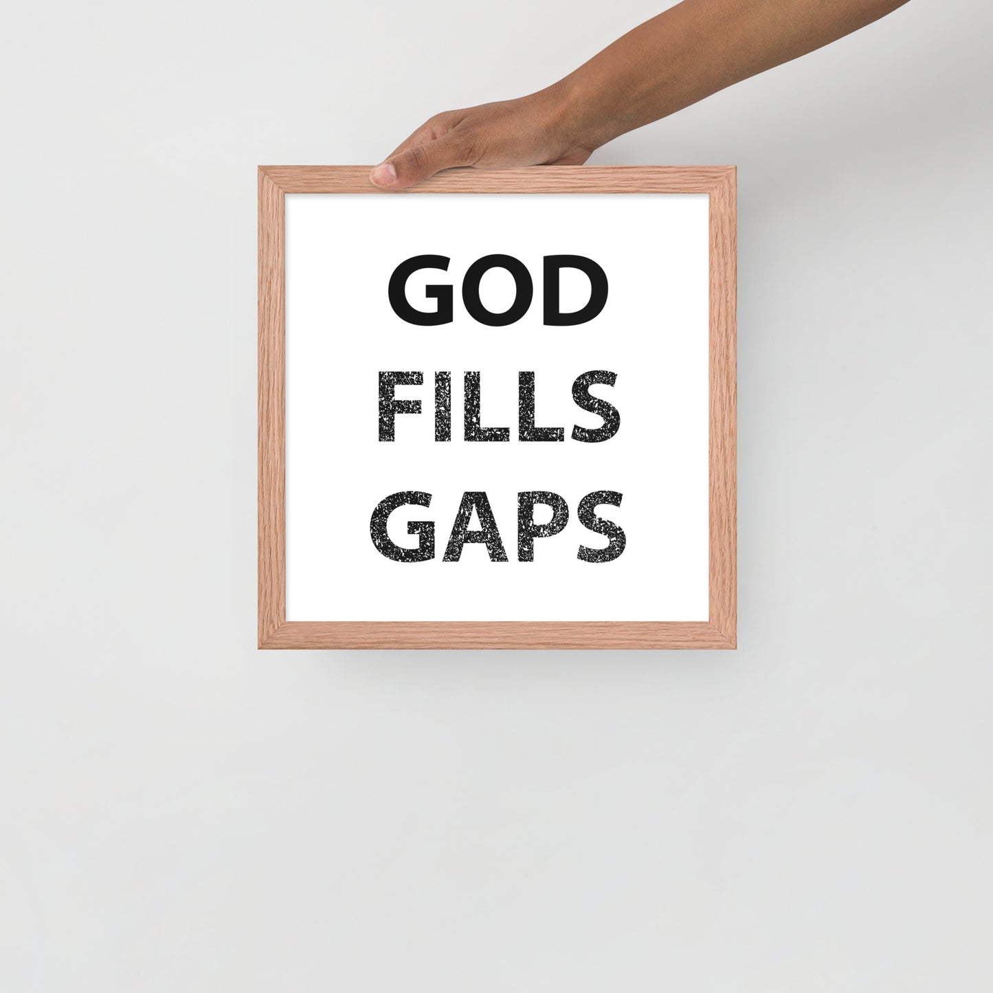 God Fills Gas Framed poster