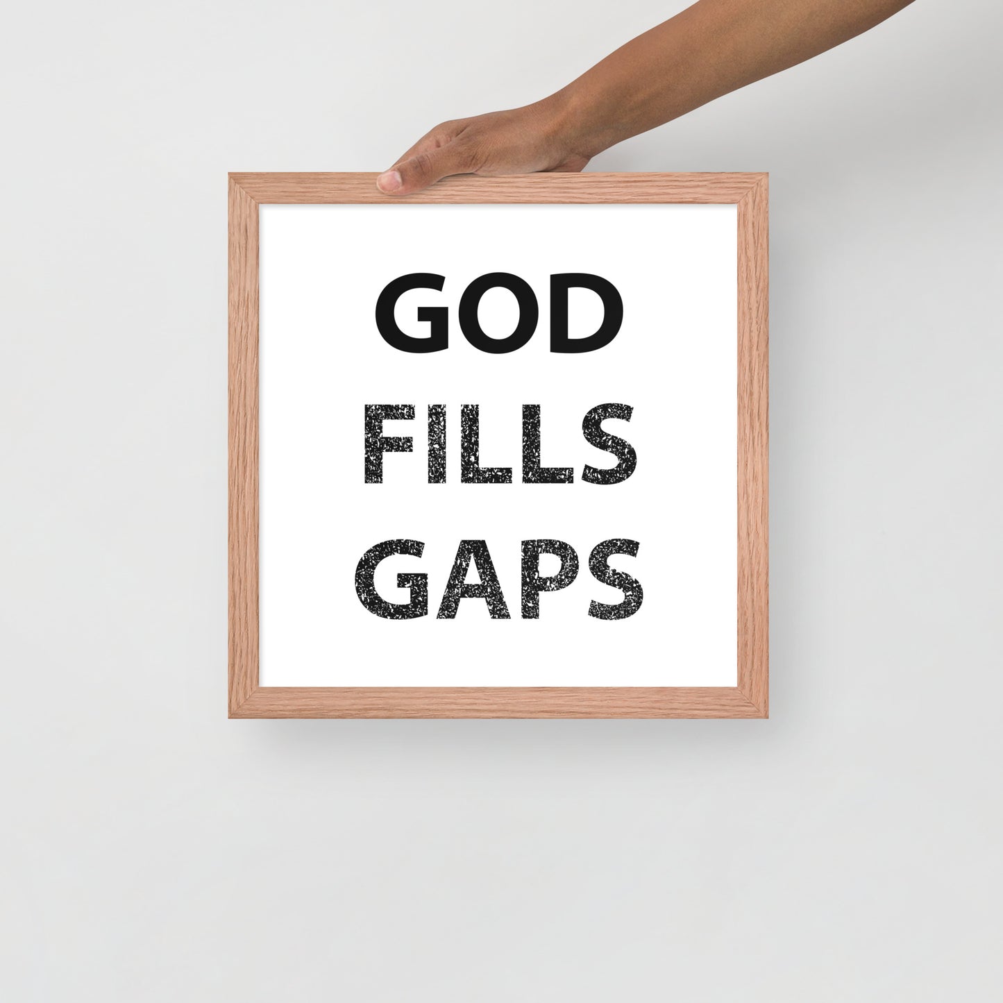 God Fills Gas Framed poster