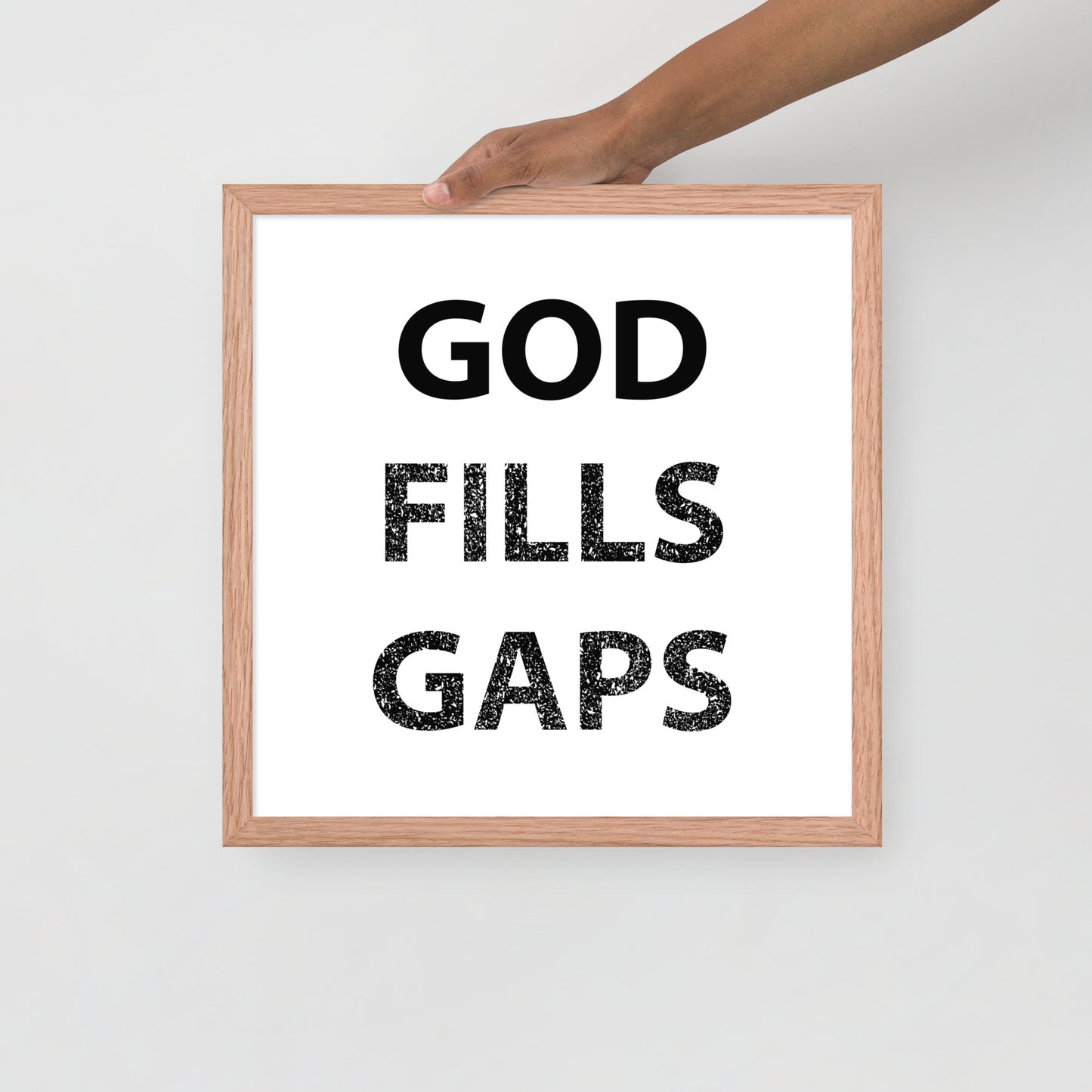 God Fills Gas Framed poster