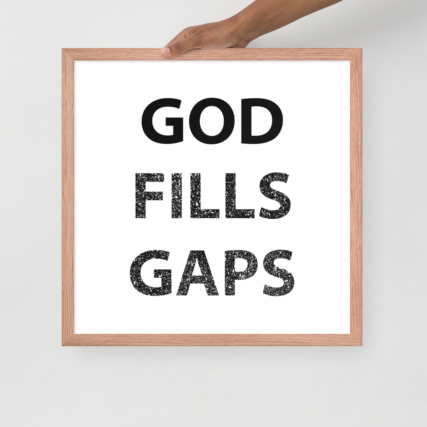 God Fills Gas Framed poster